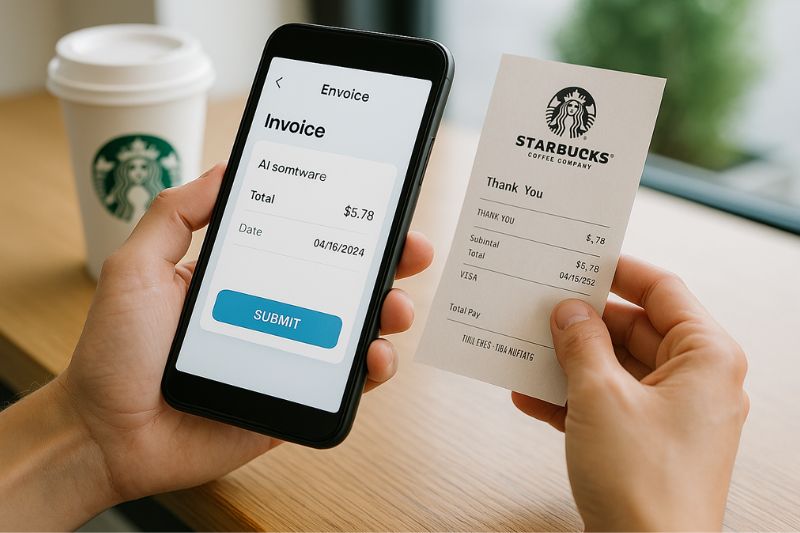 Submitting a digital invoice using cloud accounting, illustrating real-time benefits of cloud accounting.