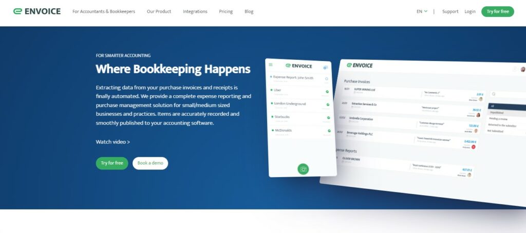 envoice - where bookeeping happens