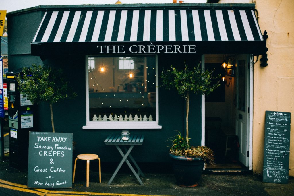 A coffee shop storefront