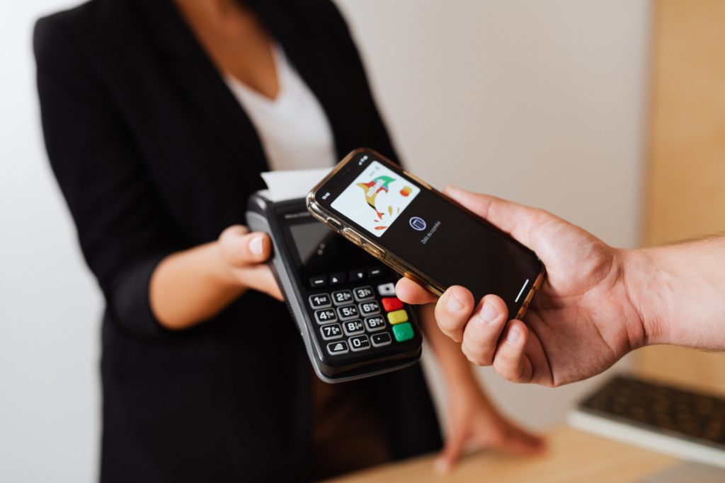 A man making a payment with his mobile