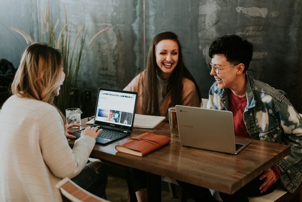 An accounting team discussing ap automation