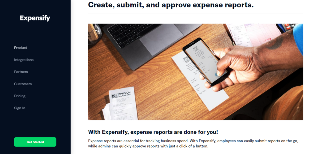 Expensify reporting