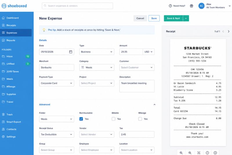Shoeboxed - Receipt Scanning