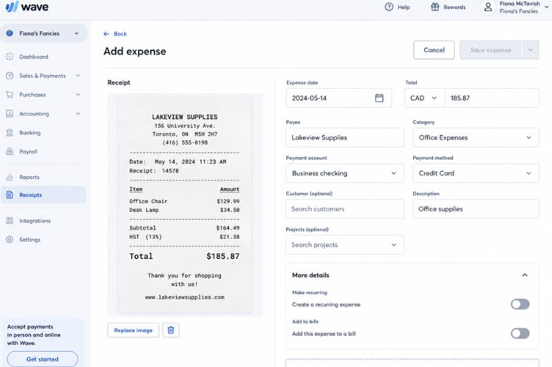 Freshbooks - Receipt Scanning