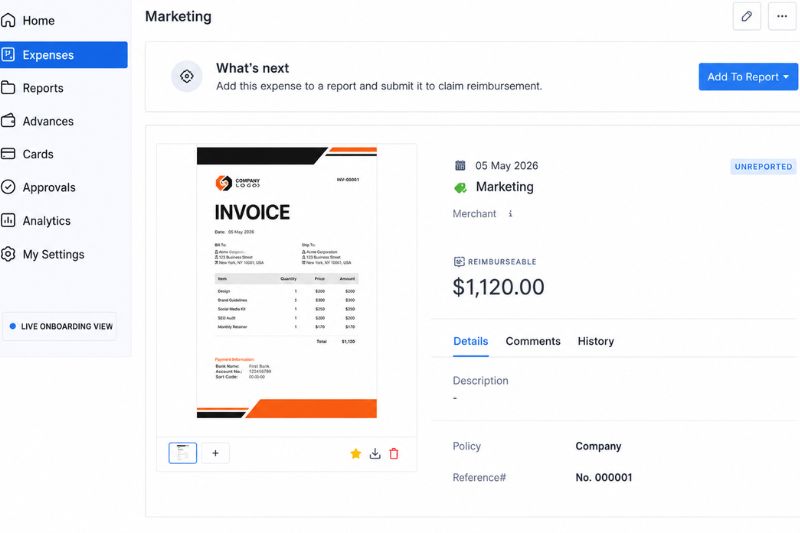 Zoho Expense - Receipt Scanning screenshot