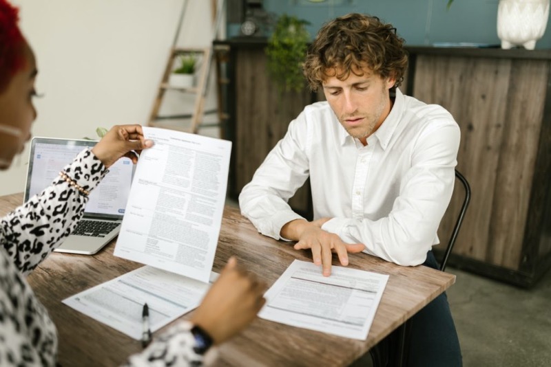 man reading contract