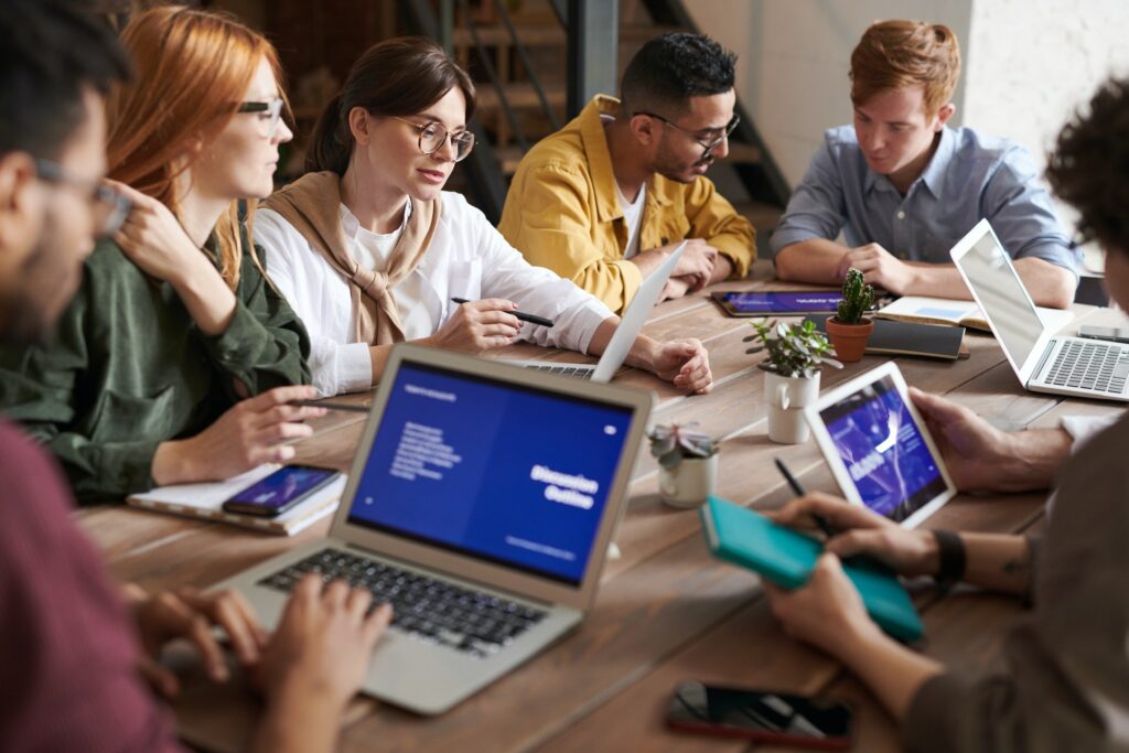 A team meeting of accountants