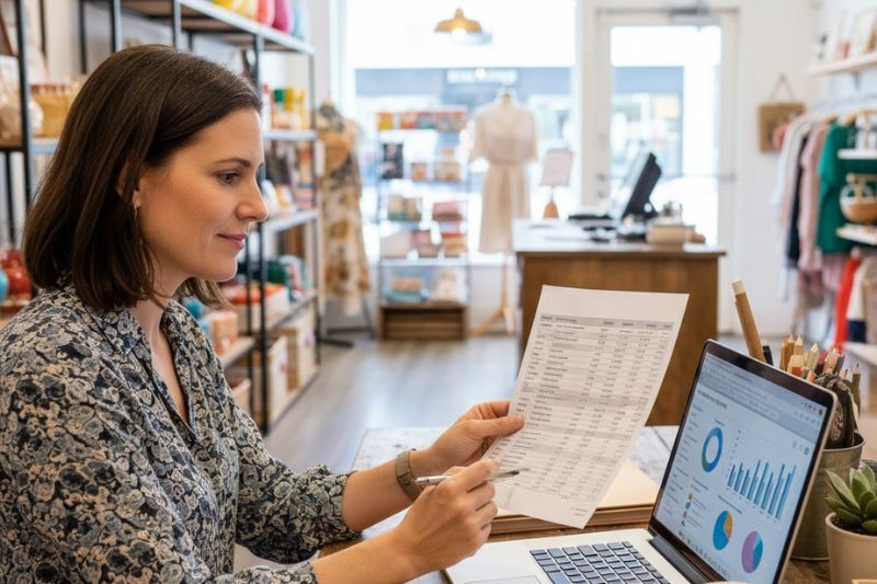 Benefits of QuickBooks helping a small business owner review finances and reports efficiently