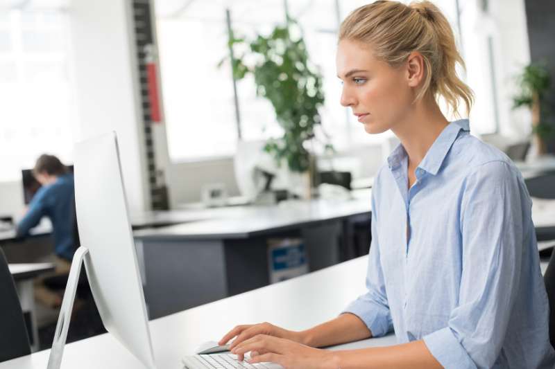 woman handling data collection