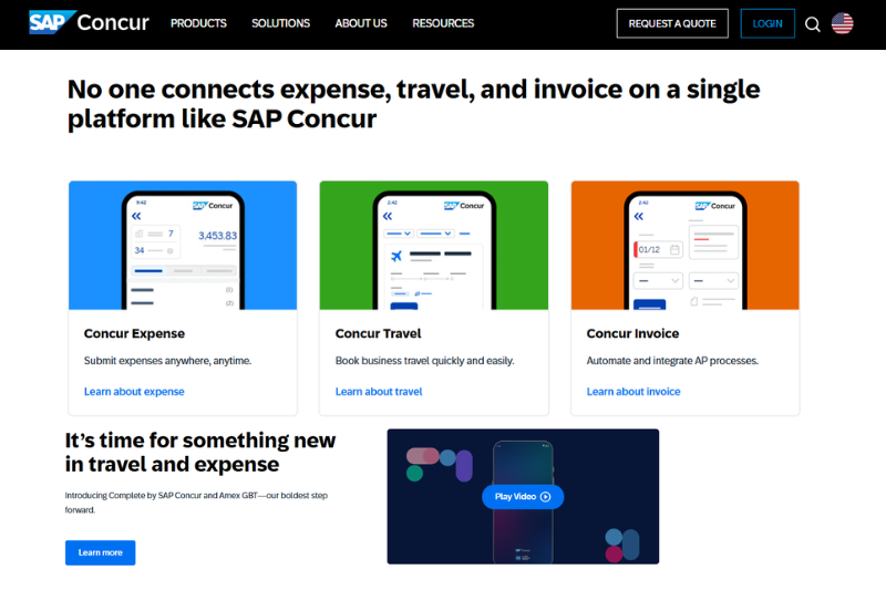 SAP Concur expense and travel management platform, leading expensify alternatives 2026