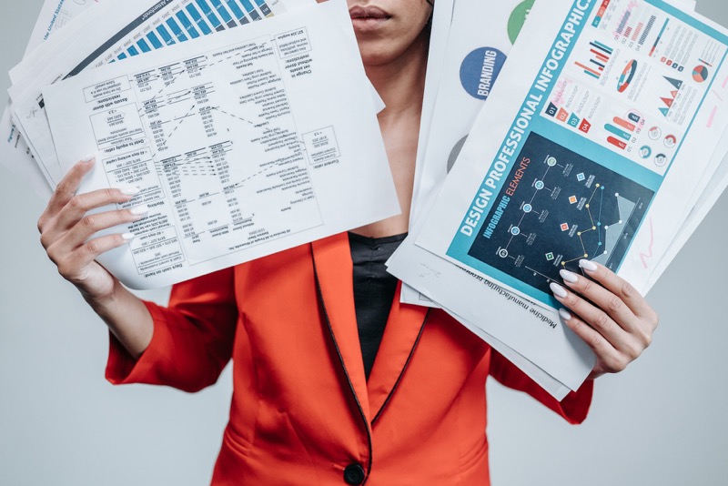 woman holding documents