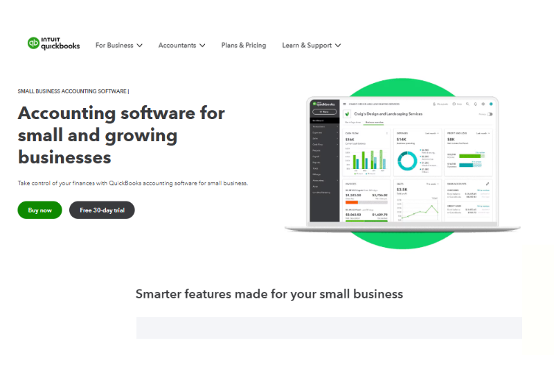 Expense management software for small business dashboard showing accounting insights and financial reports