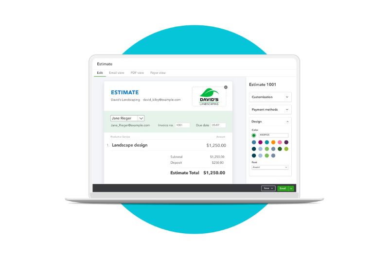 FreeAgent vs QuickBooks estimate creation dashboard comparison for SMB invoicing
