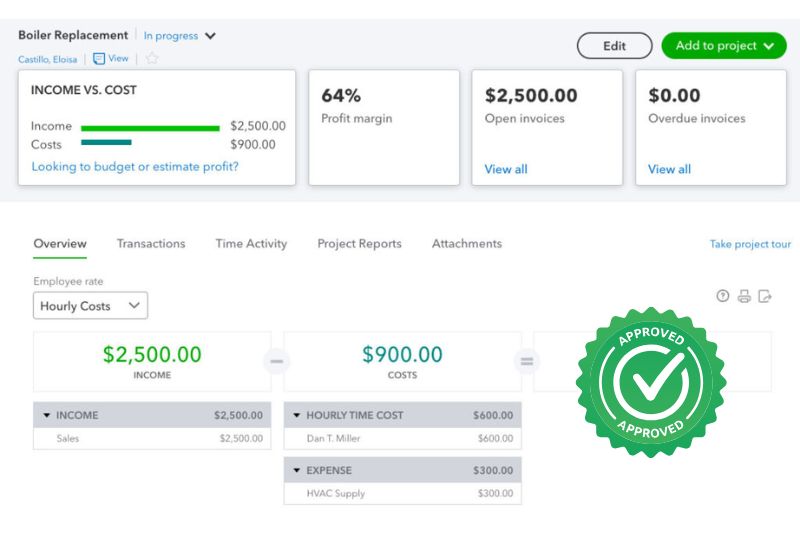 FreeAgent vs QuickBooks project cost and profit dashboard comparison for SMBs